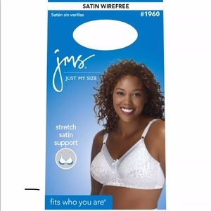 Women's Satin Stretch Wire-Free Bra 40D style 1960